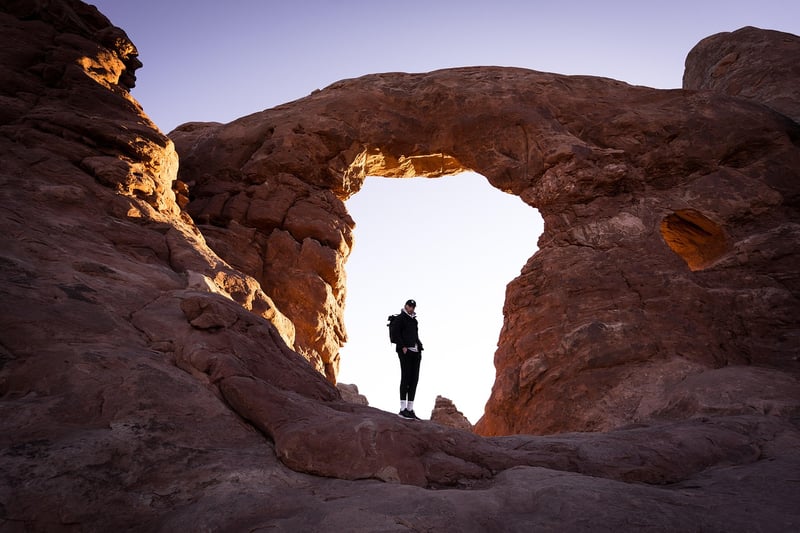 Hiker on a mountain trail